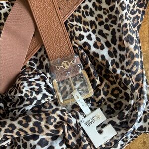 Michael Kors Brown Belt with Gold Buckle